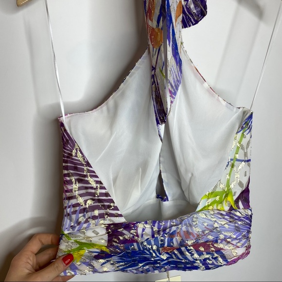 NWT Ramy Brook Printed Louisa Halter Top - Picture 9 of 11